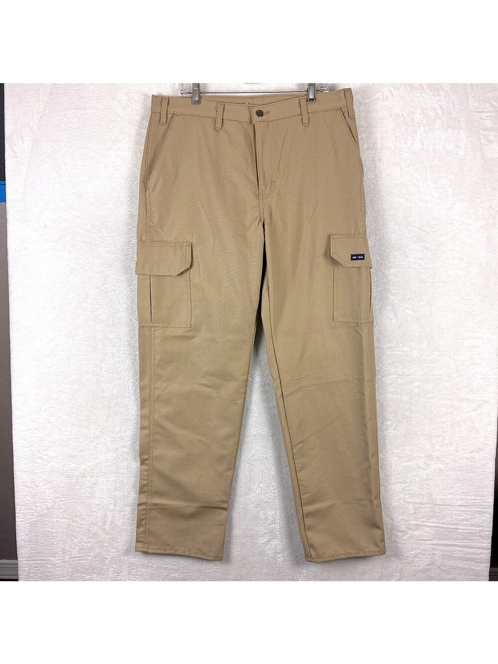 Tyndale AR FR Cargo Pants Mens 36x36 Beige Workwear Arc Rated Fire Resistant